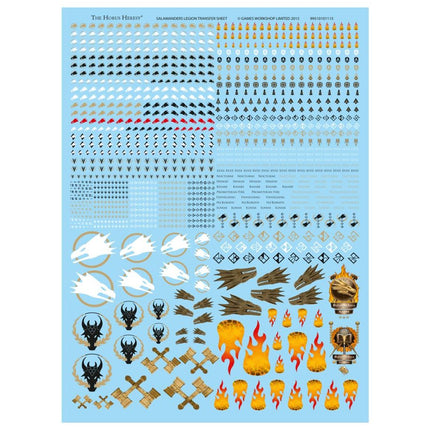 Salamanders Legion Transfer Sheet
