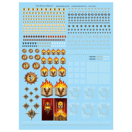 Word Bearers Legion Transfer Sheet