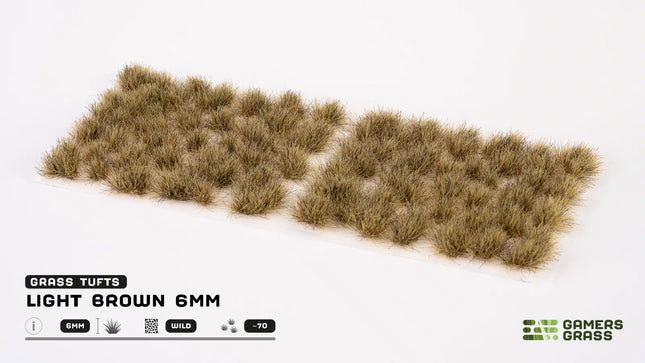 Grass Tufts - Light Brown 6mm Wild