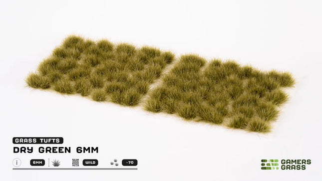 Grass Tufts - Dry Green 6mm Wild