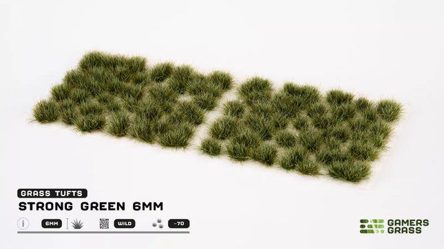 Grass Tufts - Strong Green 6mm Wild